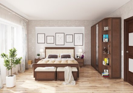 Шкаф угловой Ливорно ЛШ-25, орех донской 