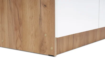 Шкаф трехстворчатый Роджина дуб крафт / белый глянец  