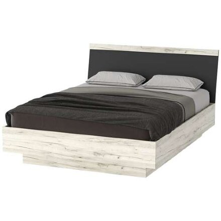 Кровать Соната, Крафт белый - Антрацит 